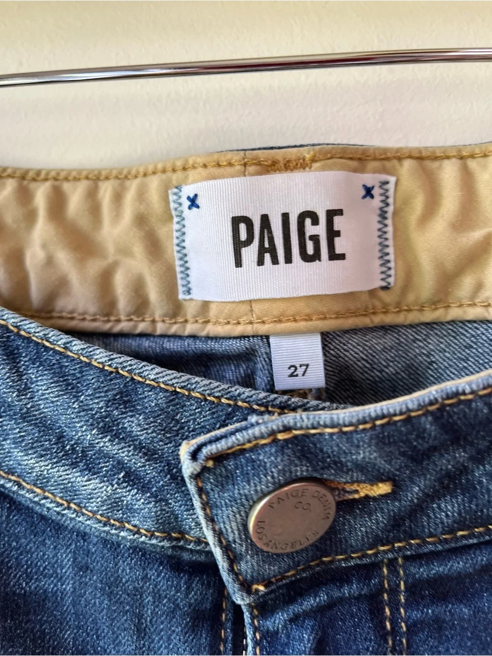 Paige Jimmy Jimmy Crop Denim Jorts Medium Wash Size 26
